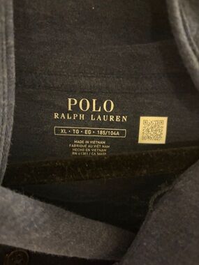 Ralph Lauren Heather Navy Pullover with Button Collar